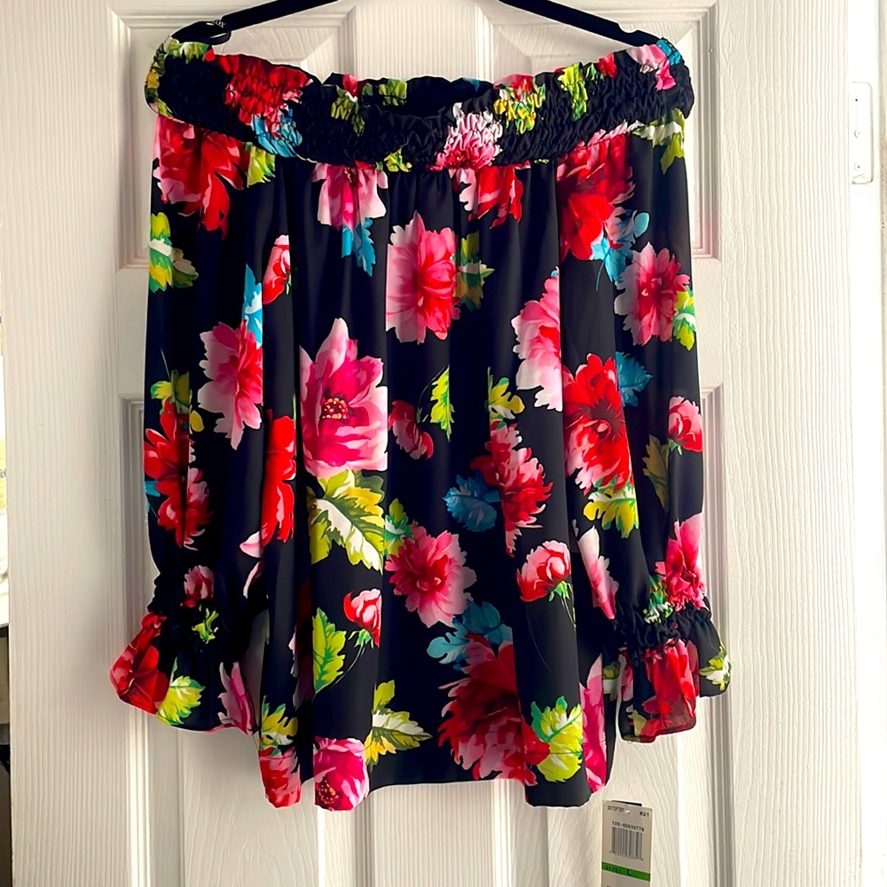 XOXO Off Shoulder Floral Top